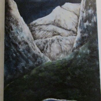 Pintura titulada "Clair de lune" por Marc Vincent, Obra de arte original, Oleo Montado en Bastidor de camilla de madera