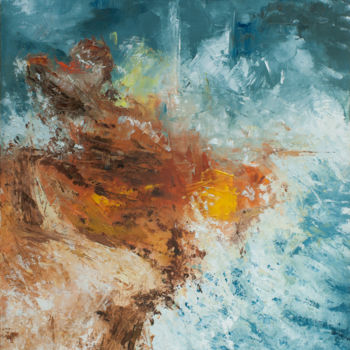 Peinture intitulée "Etude tempête destr…" par Vuillermoz Marc, Œuvre d'art originale, Huile