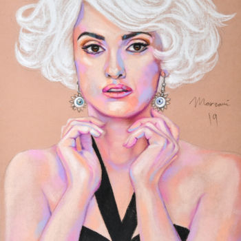 Drawing titled "Penelope" by Marcani, Original Artwork, Pastel