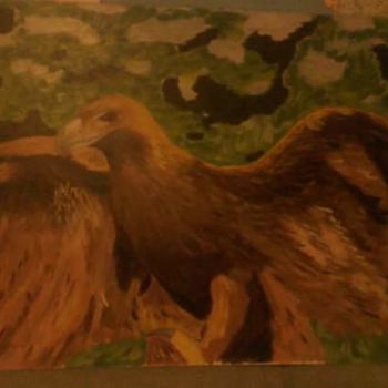 Pittura intitolato "Aquila dorata" da Riccardoart, Opera d'arte originale, Acrilico