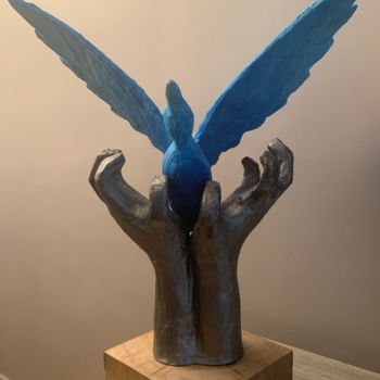Sculpture intitulée "Conflict" par Marc Belhassen, Œuvre d'art originale, Ciment