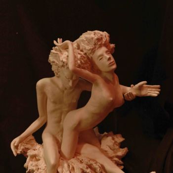 Sculpture titled "l'amour s'enfuit" by Marc De Lassus Saint-Geniès, Original Artwork