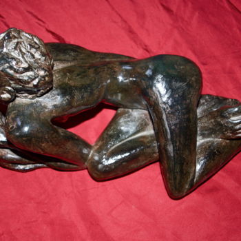Sculpture titled "féline" by Marc De Lassus Saint-Geniès, Original Artwork