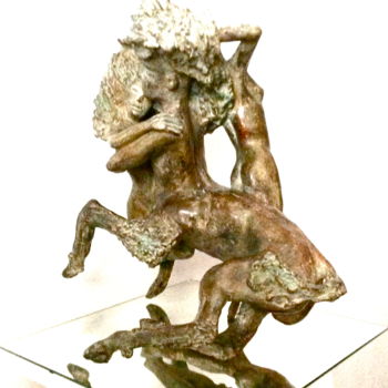 Sculpture titled "centaure (bronze)" by Marc De Lassus Saint-Geniès, Original Artwork