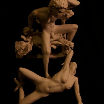 Sculptuur getiteld "antique scène" door Marc De Lassus Saint-Geniès, Origineel Kunstwerk