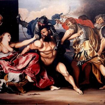 Peinture intitulée "Samson et Dalila se…" par Marcel Boos, Œuvre d'art originale