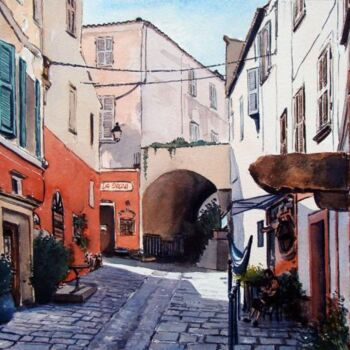 Painting titled "Rue Napoléon Ile Ro…" by Marcel Boos, Original Artwork