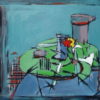 Painting titled "MALY - NATURE MORTE…" by Marcel Clerc, Original Artwork