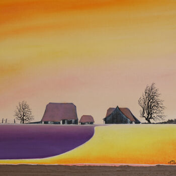 Peinture intitulée "Brise du matin" par Marcel Dorthe, Œuvre d'art originale, Pigments Monté sur Panneau de bois