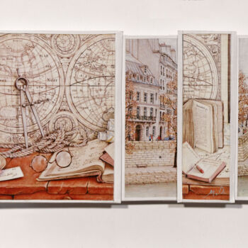 Картина под названием "PARIS: Ile St Louis," - Marcel Duruflé, Подлинное произведение искусства, Цифровая печать Установлен…