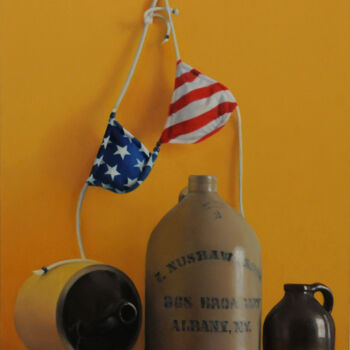 Картина под названием "American Jugs" - Marcel Franquelin, Подлинное произведение искусства, Масло