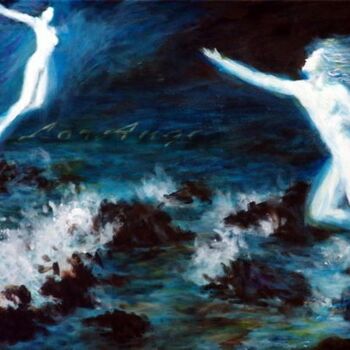 Painting titled "Souls Reunited" by Marcel Lorange, Original Artwork