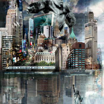 Fotografia intitulada "New York Kong" por Marcel Nakache, Obras de arte originais, Fotografia Manipulada