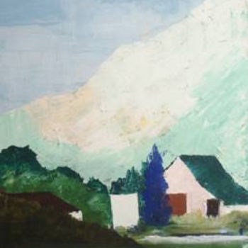Peinture intitulée "Village n°3" par Marcel Nicola, Œuvre d'art originale, Autre