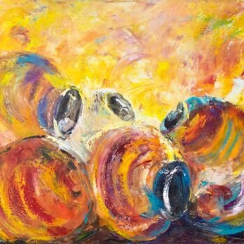 Painting titled "Still life with Jars" by Marcela Diaz (Prema), Original Artwork, Acrylic