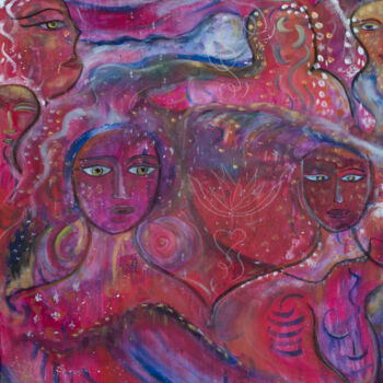 Malerei mit dem Titel "A Legion of Us" von Marcela Diaz (Prema), Original-Kunstwerk, Acryl