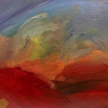Pittura intitolato "Céu à terra" da Marcela Gadia, Opera d'arte originale, Acrilico