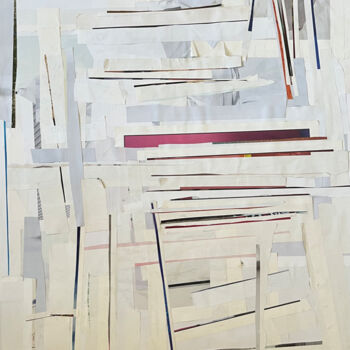 Collages intitulée "blanc #1" par Atelier Marcele, Œuvre d'art originale, Collages