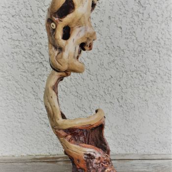 Sculpture titled "Le belier" by Marcelhenri De Sa, Original Artwork, Wood