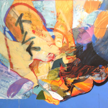 Painting titled "Calli-Crash" by Marcelina Groń, Original Artwork, Acrylic
