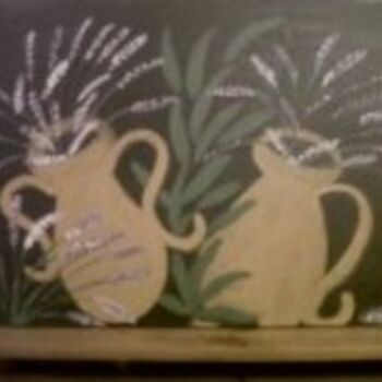 Pintura titulada "Des vases" por Marceline Odet, Obra de arte original