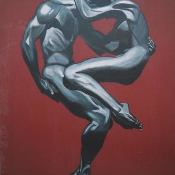 Peinture intitulée "daphnis et chloé" par Marceline Robert, Œuvre d'art originale, Acrylique