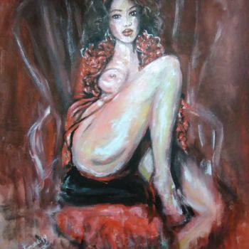 Painting titled "Shirley" by Marcella Leonardi, Original Artwork, Acrylic