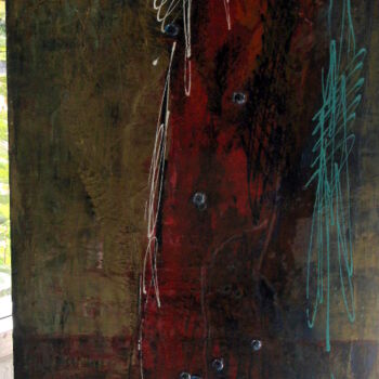 Peinture intitulée "La Déchirure" par Marcelle Hamelin, Œuvre d'art originale