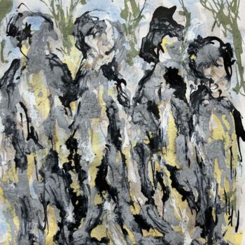 Dessin intitulée "Cachés dans les cha…" par Marcello Caballero, Œuvre d'art originale, Acrylique