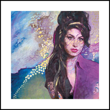 Arte digital titulada "Portret Amy Winehou…" por Marcello Van Den Dop, Obra de arte original, Impresión digital