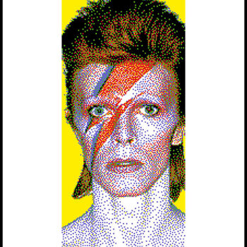 Gravures & estampes intitulée "David Bowie" par Marcello Van Den Dop, Œuvre d'art originale, Impression numérique