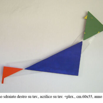 Malerei mit dem Titel "Uomo sdraiato destr…" von Marcello Aprea, Original-Kunstwerk, Acryl