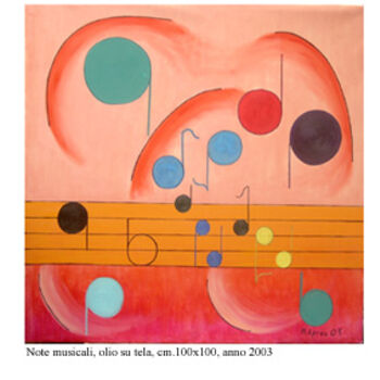 Painting titled "NOTE MUSICALI" by Marcello Aprea, Original Artwork