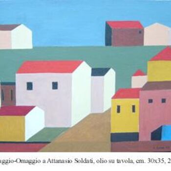 Картина под названием "Paesaggio-Omaggio a…" - Marcello Aprea, Подлинное произведение искусства
