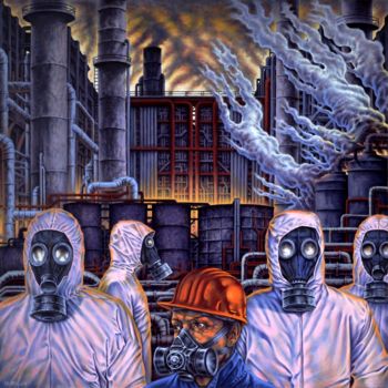 Pittura intitolato "Contaminazione" da Marcello Mogni, Opera d'arte originale