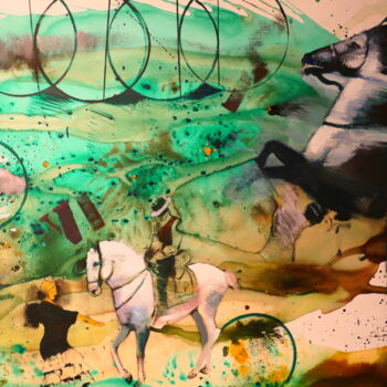 Картина под названием "Ibérica transcontin…" - Marcelo Bottaro, Подлинное произведение искусства, Пигменты