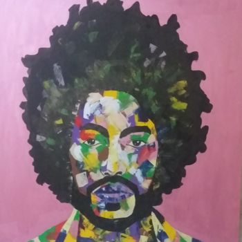 Painting titled "Moço que Serve" by Marcelo Brito, Original Artwork, Acrylic