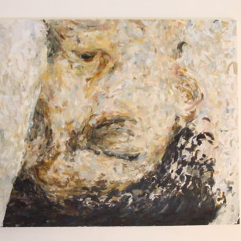 Schilderij getiteld "The Face" door Marcelo Siqueira, Origineel Kunstwerk, Acryl