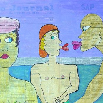 Painting titled "demoiselles40" by Marc Hatot, Original Artwork