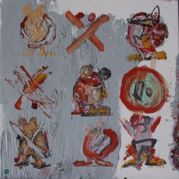 Malerei mit dem Titel "Mickeys 6" von Marc Hernandez, Original-Kunstwerk, Öl