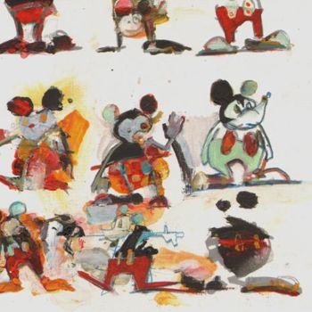 Pintura titulada "Mickeys 17" por Marc Hernandez, Obra de arte original