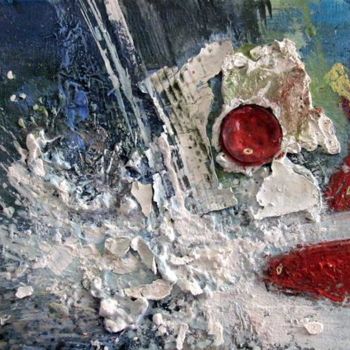 Malerei mit dem Titel "impact en surface" von Marc Hernandez, Original-Kunstwerk, Öl