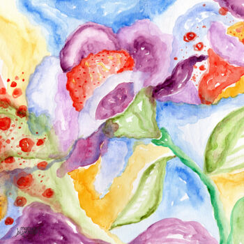 Painting titled "LÚDICA" by Marcia Bittencourt, Original Artwork, Watercolor