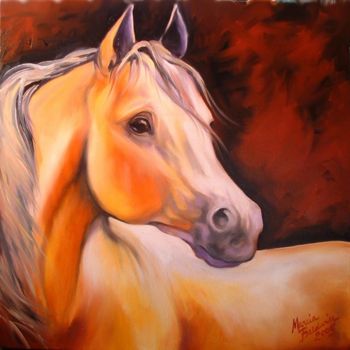 Painting titled "Palomino" by Marcia Baldwin, Original Artwork, Oil