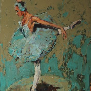Peinture intitulée "Ballerina" par Marcin Mikołajczak, Œuvre d'art originale, Huile