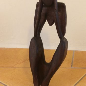雕塑 标题为“Pensador” 由Márcio França, 原创艺术品, 木