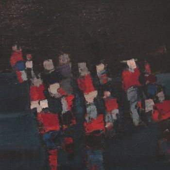 Painting titled "foot balleurs noctu…" by Marc Levy, Original Artwork
