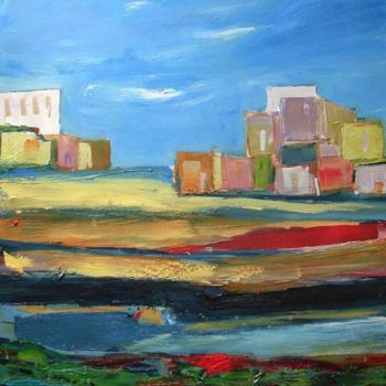Painting titled "Paysage Maroc" by Marc Levy, Original Artwork
