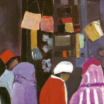 Painting titled "grand souk" by Marc Levy, Original Artwork