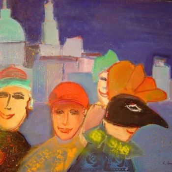 Malerei mit dem Titel "Carnaval de Venise" von Marc Levy, Original-Kunstwerk